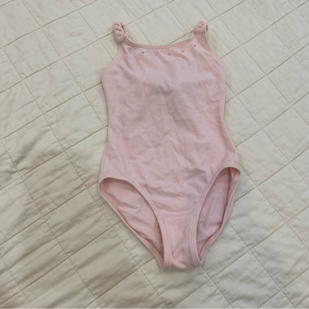 Girls Ballet Sz 4/5 Pink Bodysuit Dance Gymnastics
